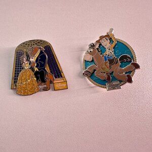 Disney Chase Visa Rewards 2 Pin Set | Beauty & the Beast + Woody & Bullseye